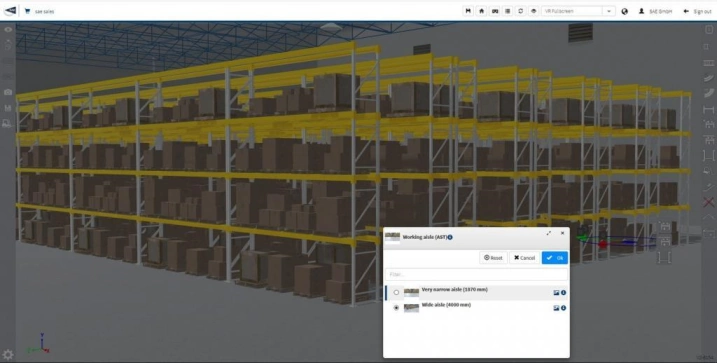 Intralogistics 3D CPQ software