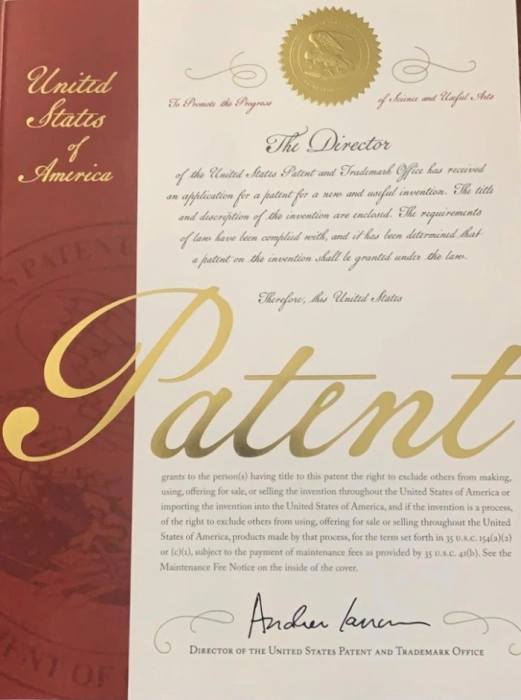 SAE 3D CPQ patent certificate