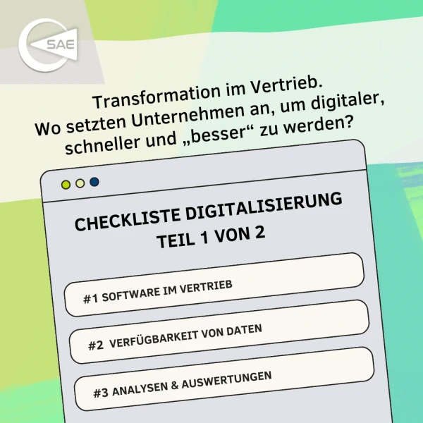 Checkliste digitale Transformation im Vertrieb Teil 1